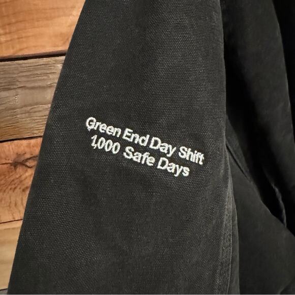 Carhartt Men's Sherpa-Lined Field Jacket Loose Fit Washed Duck Black Size 2XT - Picture 8 of 13